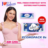 Sisters Pantyliner 8 pcs – Blue Pack (155mm)